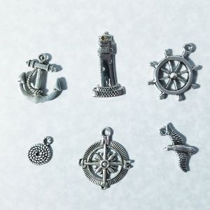 Nautical Themed Set of Charms (6 Charms in a Set)